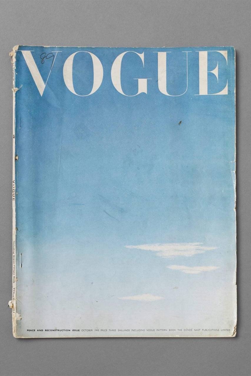 Обложка Vogue, посвященного окончанию Второй мировой войны, октябрь 1945 года.