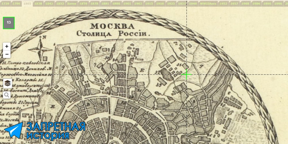 Гравюра 1805г показывает план Москвы. Столицы России.

Опять кто-то забыл...