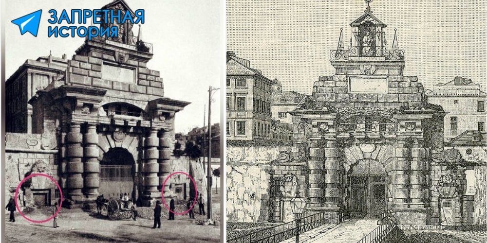 Porta Pila, Генуя, Италия на фото и гравюре 1892г. Что-то произошло в 19в, что...