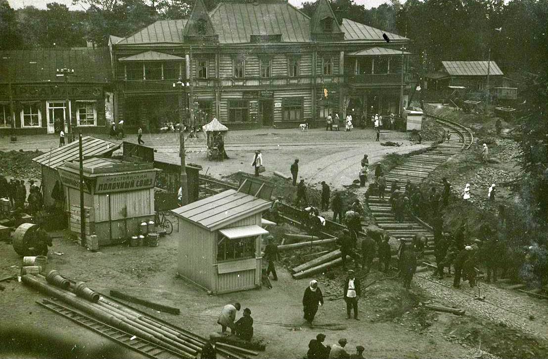 Трамвайный круг в Богородском, 1929