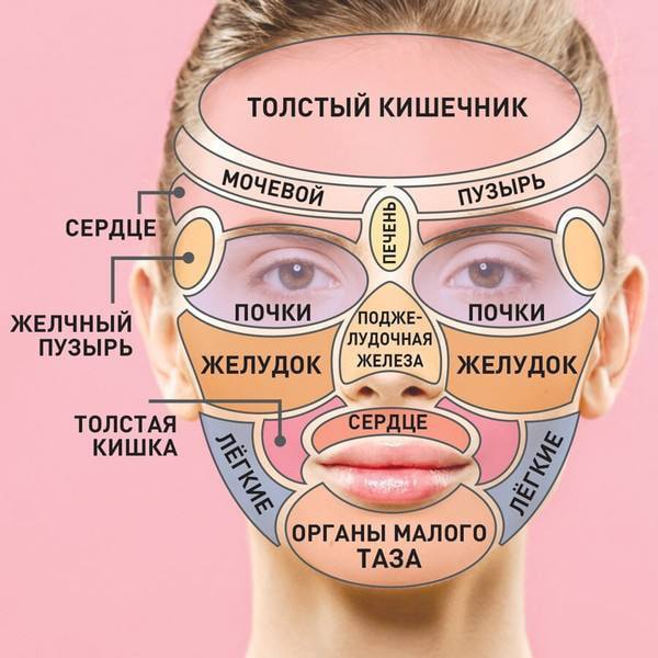 Связь прыщей и проблем органов.