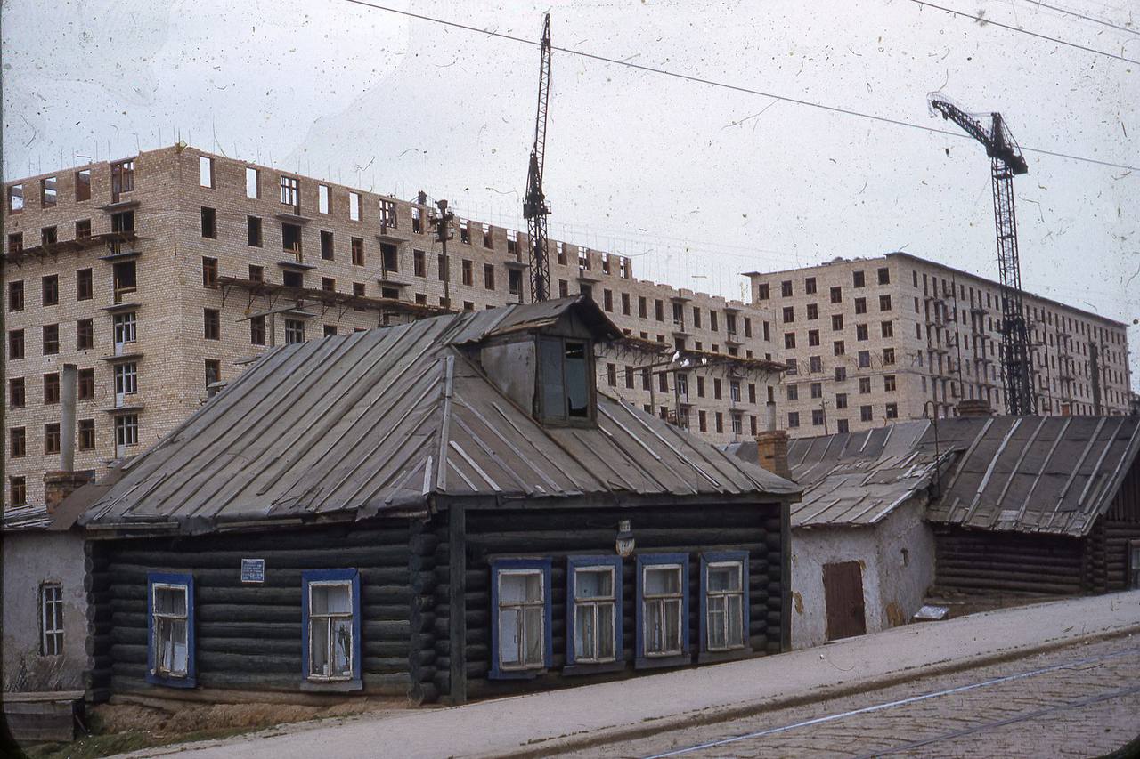 Каширское шоссе строится, 1958