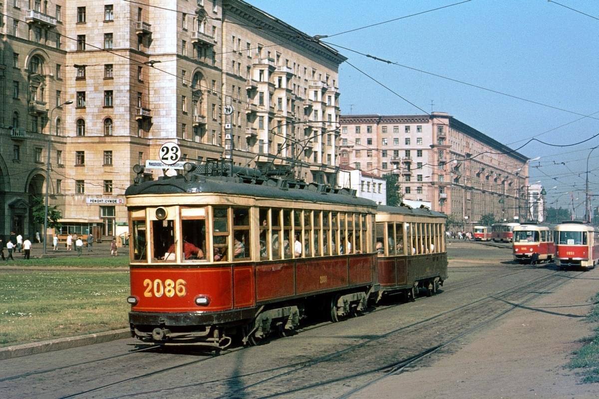 Трамваи на Ленинградском проспекте, 1973