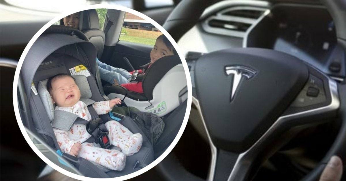 В США женщина родила на переднем сидении Tesla, пока машина ехала на...