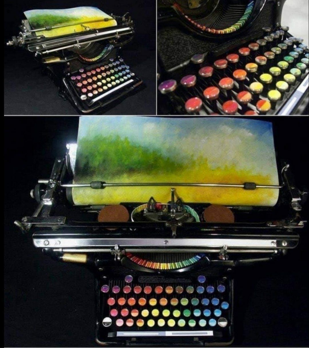 Модифицированная стандартная пишущая машинка Underwood 1937 года, с заменой...